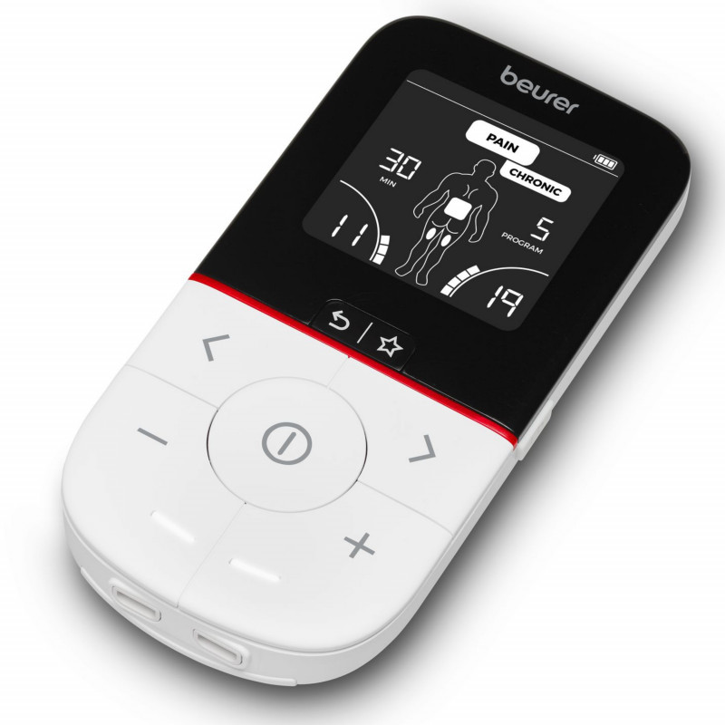 Μασάζ 3 σε 1 Beurer EM 56, 22 προγράμματα, 50 επίπεδα, TENS/EMS, LCD, Ηλεκτροδιεγέρτης, Λευκό/μαύρο