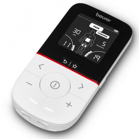 Μασάζ 3 σε 1 Beurer EM 56, 22 προγράμματα, 50 επίπεδα, TENS/EMS, LCD, Ηλεκτροδιεγέρτης, Λευκό/μαύρο