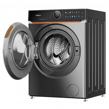 Πλυντήριο Finlux FWM10HIGH14END, Κατηγορία Α, 14 προγράμματα, 10 κιλά, 1400 στροφές/λεπτό, Διπλός μετατροπέας, Τύμπανο με υφή φυσικών λίθων, Αντιβακτηριακή στεγανοποίηση, Μούλιασμα, Ανοξείδωτο