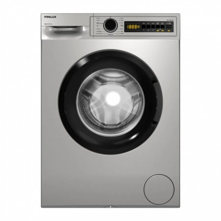 Πλυντήριο ρούχων Finlux FXN 1071 T2 S, Κατηγορία Α, 15 προγράμματα, 6 κιλά, 1200 στροφές/λεπτό, Καθυστερημένη εκκίνηση, Οθόνη LED, Ασημί