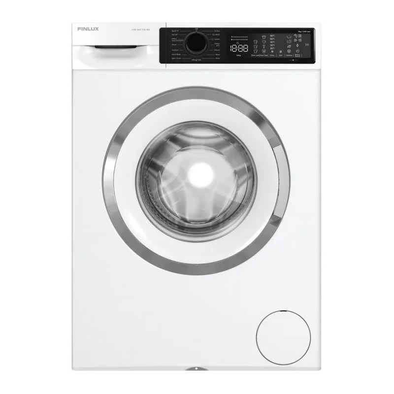 Πλυντήριο ρούχων Finlux FXN 1491T3A INV, Κατηγορία Α, 15 προγράμματα, 9 κιλά, 1400 στροφές/λεπτό, Λειτουργία παύσης, Οθόνη LED, Λευκό