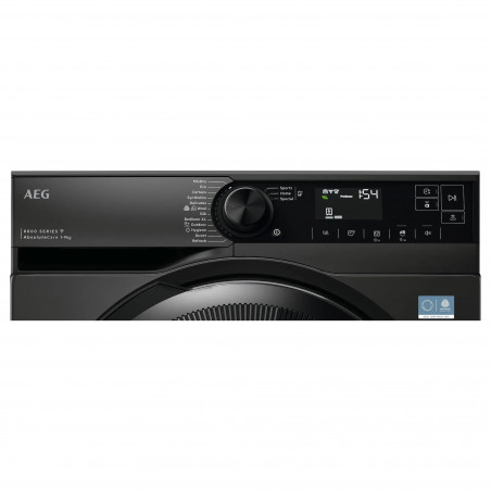 Στεγνωτήριο AEG TR8394CDE, Κατηγορία C, 118 λίτρα, 9 κιλά, οθόνη LED, AbsoluteCare, MixDry, Wi-Fi, Μαύρο