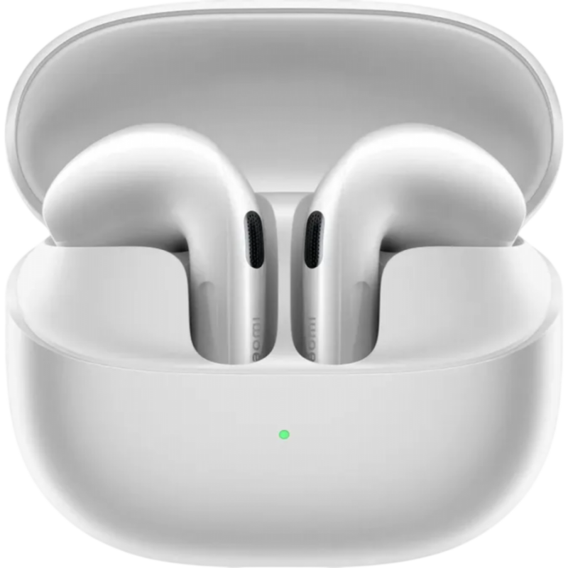 Ακουστικά Xiaomi Buds 6 M2540E1, 6 ώρες, Bluetooth 5.4, Hi-Res, aptX Lossless, εξουδετέρωση θορύβου με τεχνητή νοημοσύνη, ANC, ήχος 360°, IP54, λευκό κεραμικό
