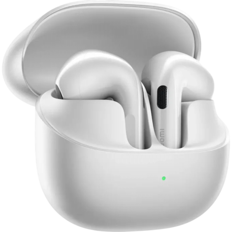 Ακουστικά Xiaomi Buds 6 M2540E1, 6 ώρες, Bluetooth 5.4, Hi-Res, aptX Lossless, εξουδετέρωση θορύβου με τεχνητή νοημοσύνη, ANC, ήχος 360°, IP54, λευκό κεραμικό
