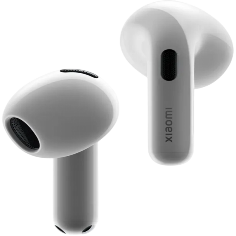 Ακουστικά Xiaomi Buds 6 M2540E1, 6 ώρες, Bluetooth 5.4, Hi-Res, aptX Lossless, εξουδετέρωση θορύβου με τεχνητή νοημοσύνη, ANC, ήχος 360°, IP54, λευκό κεραμικό