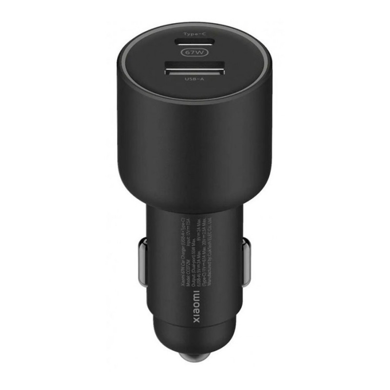 Φορτιστής αυτοκινήτου Xiaomi Mi BHR6814GL, 67W, 2 θύρες φόρτισης, ενδεικτική λυχνία LED, Μαύρο