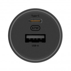 Φορτιστής αυτοκινήτου Xiaomi Mi BHR6814GL, 67W, 2 θύρες φόρτισης, ενδεικτική λυχνία LED, Μαύρο