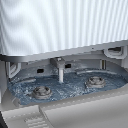 Ρομποτική σκούπα Xiaomi Robot Vacuum 5 Pro EU OV21GL, 55 W, 20000 Pa, 140 λεπτά, τριπλή κάμερα 5 MP με τεχνητή νοημοσύνη και αναγνώριση, αυτόματη βάση πλύσης και στεγνώματος, πλοήγηση dToF με δυνατότητα απόκρυψης, νερό 80°C, λευκό