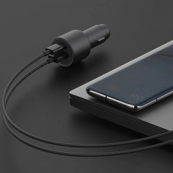 Φορτιστής αυτοκινήτου Xiaomi Mi BHR6814GL, 67W, 2 θύρες φόρτισης, ενδεικτική λυχνία LED, Μαύρο