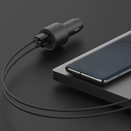 Φορτιστής αυτοκινήτου Xiaomi Mi BHR6814GL, 67W, 2 θύρες φόρτισης, ενδεικτική λυχνία LED, Μαύρο
