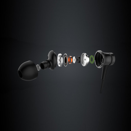 Ακουστικά Xiaomi Mi In-Ear Basic, 10 mm, με καλώδιο, 20 Hz–20 kHz, ενσωματωμένο μικρόφωνο, 3,5 mm, μαύρα