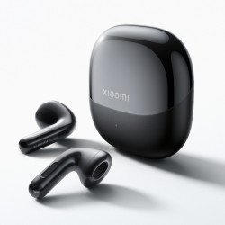 Ακουστικά Xiaomi Buds 6 M2540E1, 6 ώρες, Bluetooth 5.4, Hi-Res, aptX Lossless, εξουδετέρωση θορύβου με τεχνητή νοημοσύνη (AI), ANC, ήχος 360°, IP54, Μαύρο γραφίτη
