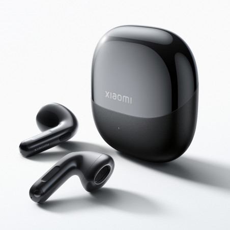 Ακουστικά Xiaomi Buds 6 M2540E1, 6 ώρες, Bluetooth 5.4, Hi-Res, aptX Lossless, εξουδετέρωση θορύβου με τεχνητή νοημοσύνη (AI), ANC, ήχος 360°, IP54, Μαύρο γραφίτη