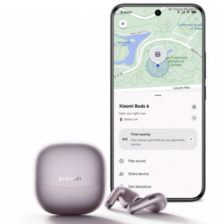 Ακουστικά Xiaomi Buds 6 M2540E1, 6 ώρες, Bluetooth 5.4, Hi-Res, aptX Lossless, εξουδετέρωση θορύβου με τεχνητή νοημοσύνη (AI), ANC, ήχος 360°, IP54, τιτανίου-γκρι