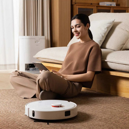 Ρομποτική σκούπα Xiaomi Robot Vacuum H50 EU, 55 W, 10.000 Pa, 120 λεπτά, 280 ml, Πλύσιμο σφουγγαριών, Πλοήγηση με λέιζερ LDS, Αυτόματη βάση φόρτισης, Λευκό