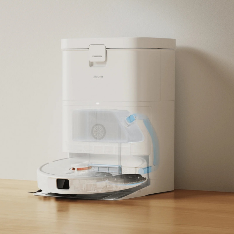 Ρομποτική σκούπα Xiaomi Robot Vacuum H50 EU, 55 W, 10.000 Pa, 120 λεπτά, 280 ml, Πλύσιμο σφουγγαριών, Πλοήγηση με λέιζερ LDS, Αυτόματη βάση φόρτισης, Λευκό