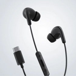 Ακουστικά Xiaomi BHR8930GL, 12,4 mm, με καλώδιο, 20 Hz–20 kHz, ενσωματωμένο μικρόφωνο, USB-C, IP54, μαύρα