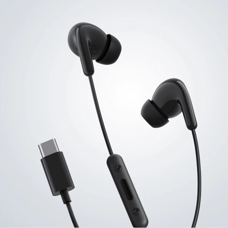 Ακουστικά Xiaomi BHR8930GL, 12,4 mm, με καλώδιο, 20 Hz–20 kHz, ενσωματωμένο μικρόφωνο, USB-C, IP54, μαύρα