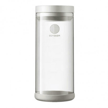 Γυάλινο δοχείο αποθήκευσης BUYDEEM CS1005, 1200 ml, αεροστεγές κλείσιμο, -20 °C έως 300 °C, κατάλληλο για καταψύκτη, φούρνο μικροκυμάτων και φούρνο, λευκό