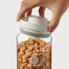 Γυάλινο δοχείο αποθήκευσης BUYDEEM CS1005, 1200 ml, αεροστεγές κλείσιμο, -20 °C έως 300 °C, κατάλληλο για καταψύκτη, φούρνο μικροκυμάτων και φούρνο, λευκό