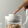 Γυάλινο δοχείο αποθήκευσης BUYDEEM CS1005, 1200 ml, αεροστεγές κλείσιμο, -20 °C έως 300 °C, κατάλληλο για καταψύκτη, φούρνο μικροκυμάτων και φούρνο, λευκό