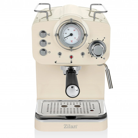 Μηχανή εσπρέσο ZILAN ZLN2992, 1100 W, 15 bar, 1,25 λ, Διπλή παρασκευή, Πορταφίλτρο, Ζεστός και κρύος αφρός γάλακτος, Ρύθμιση θερμοκρασίας, Κρεμώδης