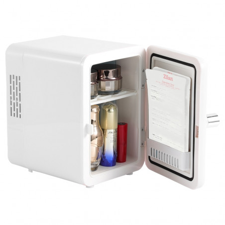 Φορητό μίνι ψυγείο Zilan ZLN1153, 36 W, 4 λίτρα, 6 κουτάκια, Ψύξη/θέρμανση, 10-75 °C, 240/12 V, Λευκό