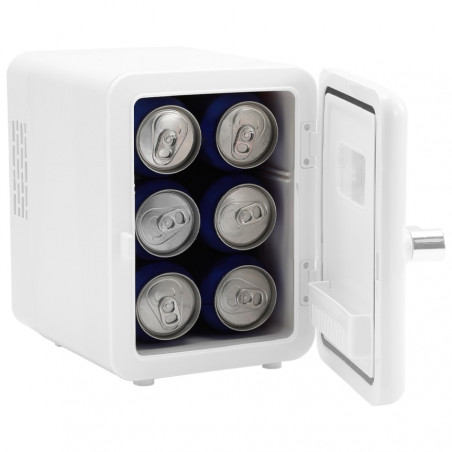Φορητό μίνι ψυγείο Zilan ZLN1153, 36 W, 4 λίτρα, 6 κουτάκια, Ψύξη/θέρμανση, 10-75 °C, 240/12 V, Λευκό
