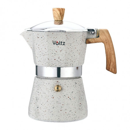 Κουβανέζικη καφετιέρα Oliver Voltz Verona OV51173I9, 9 φλιτζάνια, Αλουμίνιο, Επαγωγή, Κρεμ