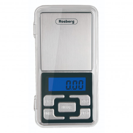 Ζυγός κοσμημάτων Rosberg R51651S, έως 500 γρ., οθόνη LCD, μπαταρίες συμπεριλαμβάνονται, ανοξείδωτο