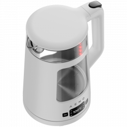 Ηλεκτρική κανάτα AENO EK6 AEK0006, 2200 W, 1,7 λ, 40-100 °C, STRIX, LED, διπλό τοίχωμα, φίλτρο, βάση 360°, λευκό