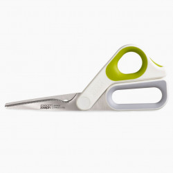 Κουζινικό ψαλίδι Joseph Joseph PowerGrip 10302, Ανοξείδωτο ατσάλι, Άνοιγμα για βότανα, Λευκό/πράσινο