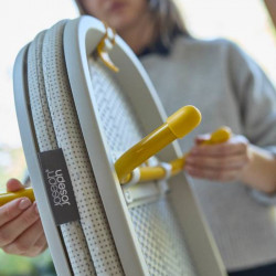 Πτυσσόμενη σιδερώστρα Joseph Joseph Pocket Max 5000021, Θήκη από 100% βαμβάκι, Γάντζος για κρέμασμα, Θήκη για το σίδερο, DripShield, Εκρού