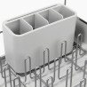 Στεγνωτήριο πιάτων Joseph Joseph Extend Steel Plus 6500041, Έως 16 τεμάχια, Επεκτάσιμο, Ράγες για ποτήρια, Αποστράγγιση, Αποσυναρμολογούμενο, Ανοξείδωτο ατσάλι, Λευκό
