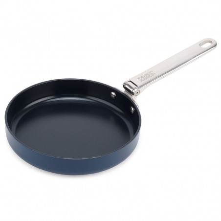 Βαθύ τηγάνι Joseph Joseph Space 45041, 24 εκ., Πτυσσόμενη λαβή, Κεραμική επίστρωση, Κατάλληλο για φούρνο έως 232 °C, Ινδουκτική εστία, Μπλε