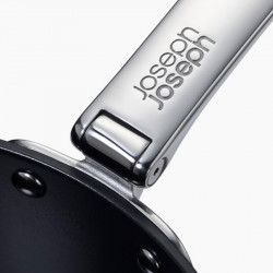 Βαθύ τηγάνι Joseph Joseph Space 45041, 24 εκ., Πτυσσόμενη λαβή, Κεραμική επίστρωση, Κατάλληλο για φούρνο έως 232 °C, Ινδουκτική εστία, Μπλε