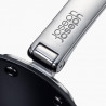 Βαθύ τηγάνι Joseph Joseph Space 45041, 24 εκ., Πτυσσόμενη λαβή, Κεραμική επίστρωση, Κατάλληλο για φούρνο έως 232 °C, Ινδουκτική εστία, Μπλε