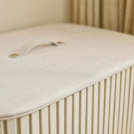 Καλάθι ρούχων Joseph Joseph Tota Trio Luxe 5000008, 90 λίτρα, 3 διαχωριστικά, Χερούλια μεταφοράς, Μπαμπού, Εκρού