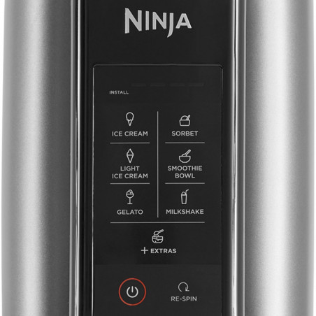 Μηχανή παγωτού 7 σε 1 Ninja CREAMi NC302EU, 800 W, 2 × 493 ml, Creamify, Re-Spin, Προσθήκη κομματιών, Πρόγραμμα γυμναστικής/κετο, Προσαρμογή, Μαύρο/γκρι