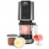 Μηχανή παγωτού 7 σε 1 Ninja CREAMi NC302EU, 800 W, 2 × 493 ml, Creamify, Re-Spin, Προσθήκη κομματιών, Πρόγραμμα γυμναστικής/κετο, Προσαρμογή, Μαύρο/γκρι