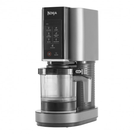 Μηχανή παγωτού 7 σε 1 Ninja CREAMi NC302EU, 800 W, 2 × 493 ml, Creamify, Re-Spin, Προσθήκη κομματιών, Πρόγραμμα γυμναστικής/κετο, Προσαρμογή, Μαύρο/γκρι