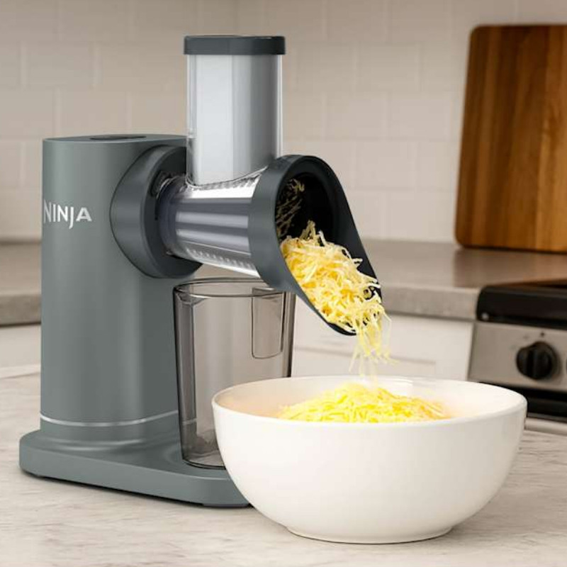 Αποχυμωτής 3 σε 1 Ninja NeverClog JC152EU, 150 W, 700 ml, Ψυχρή έκθλιψη, Κοπή, Τρίψιμο, Φίλτρα για πολτό, Γκρι