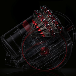 Σκούπα χωρίς σακούλα Dyson Cinetic BigBall Absolute 2 447250-01, 700 W, 150 AW, 0,8 λ, 35 κυκλώνες, Αυτόματη επαναφορά σε περίπτωση ανατροπής, 5 εξαρτήματα, Νικέλιο/μπλε