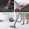 Σκούπα χωρίς σακούλα Dyson Cinetic BigBall Absolute 2 447250-01, 700 W, 150 AW, 0,8 λ, 35 κυκλώνες, Αυτόματη επαναφορά σε περίπτωση ανατροπής, 5 εξαρτήματα, Νικέλιο/μπλε