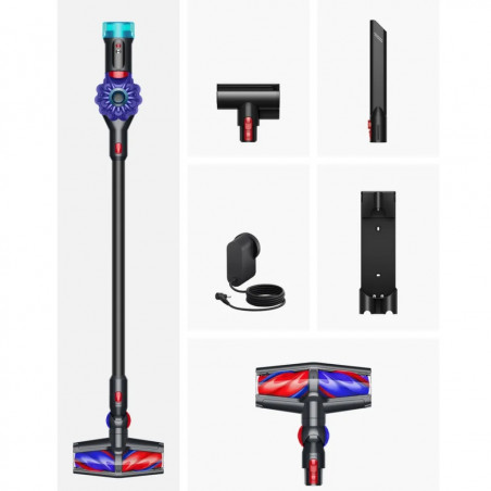 Κάθετη ηλεκτρική σκούπα Dyson V10 Konical Moulded 419634-01, 150AW, 0,5 λ, 60 λεπτά, 110.000 σ.α.λ., 3 λειτουργίες, HEPA, Υγιεινή εκκένωση, Χωρίς εμπλοκές, Μαύρο