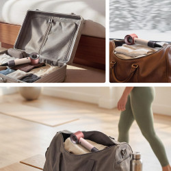 Στεγνωτήρας μαλλιών Dyson HD19 Travel™ 492457-01, 1220 W, 11,6 l/s, 2 ταχύτητες, 3 ρυθμίσεις θερμοκρασίας, Air Multiplier, Έξυπνος έλεγχος θερμοκρασίας, Κεραμικό ροζ/ροζ χρυσό