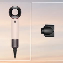 Στεγνωτήρας μαλλιών Dyson HD19 Travel™ 492457-01, 1220 W, 11,6 l/s, 2 ταχύτητες, 3 ρυθμίσεις θερμοκρασίας, Air Multiplier, Έξυπνος έλεγχος θερμοκρασίας, Κεραμικό ροζ/ροζ χρυσό