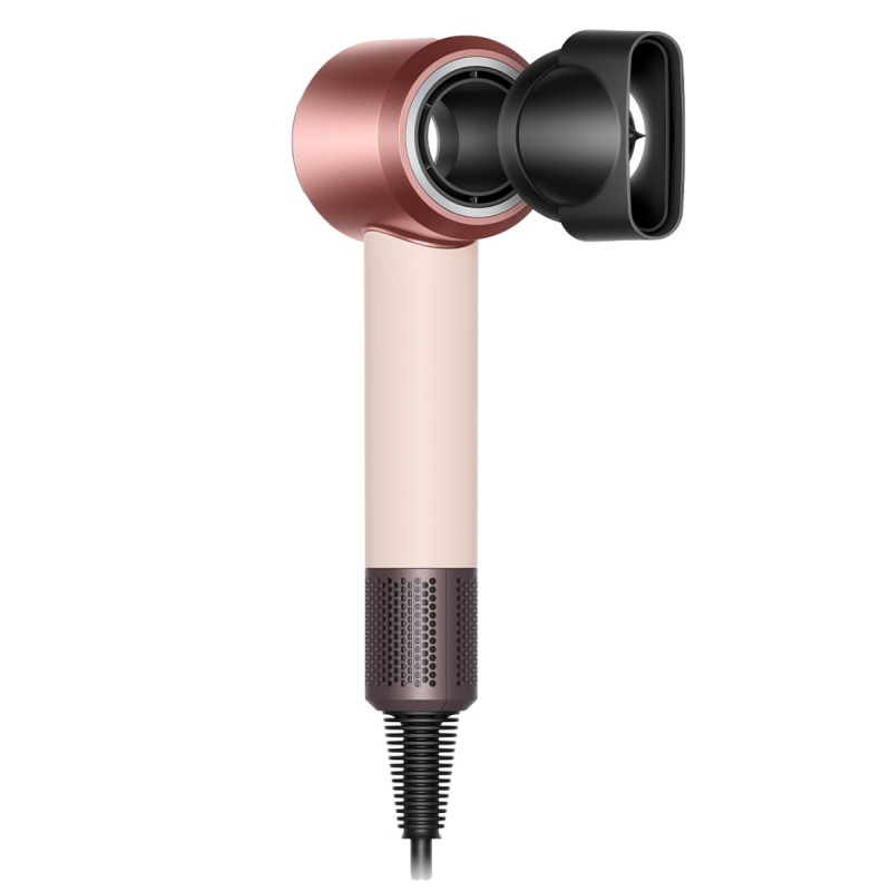 Στεγνωτήρας μαλλιών Dyson HD19 Travel™ 492457-01, 1220 W, 11,6 l/s, 2 ταχύτητες, 3 ρυθμίσεις θερμοκρασίας, Air Multiplier, Έξυπνος έλεγχος θερμοκρασίας, Κεραμικό ροζ/ροζ χρυσό