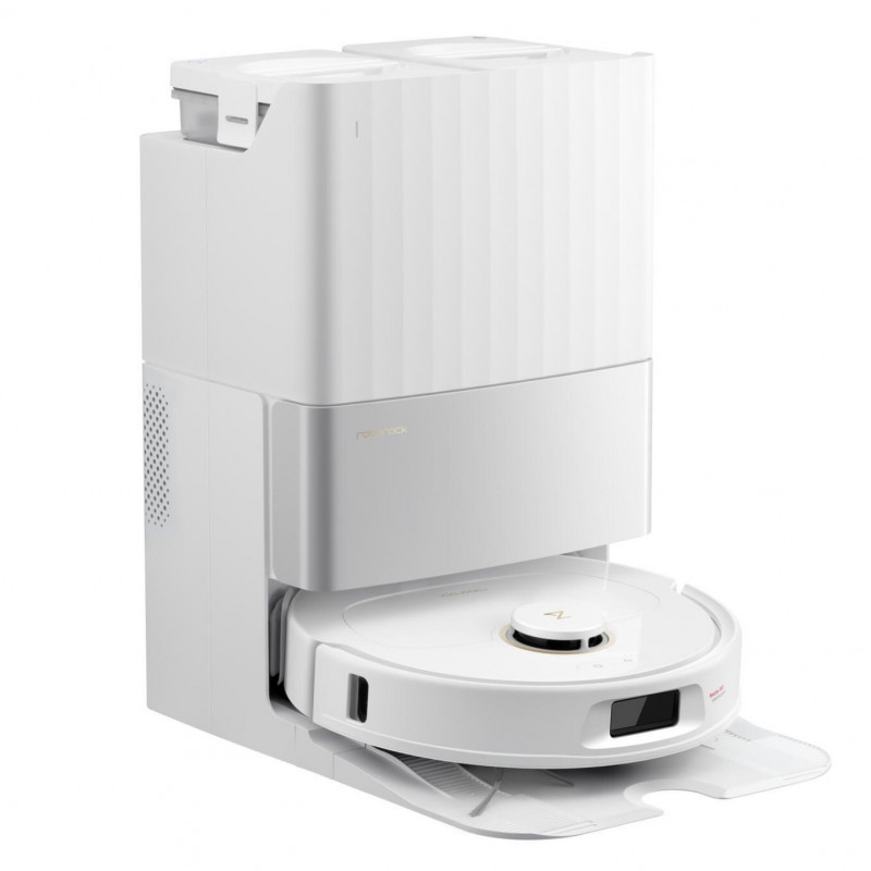 Ρομποτική σκούπα Roborock Q Revo Edge 5V1 QRES02-00, 18500 Pa, 5200 mAh, 66W, 3D χαρτογράφηση LiDAR, Reactive AI, FlexiArm, σταθμός φόρτισης, αυτονομία έως 3 ώρες, λευκό