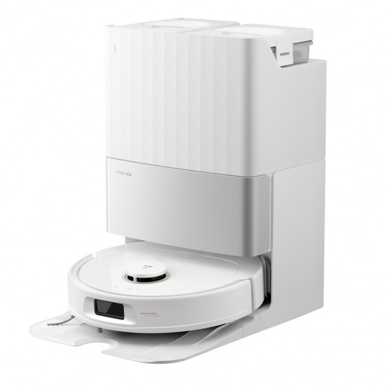 Ρομποτική σκούπα Roborock Q Revo Edge 5V1 QRES02-00, 18500 Pa, 5200 mAh, 66W, 3D χαρτογράφηση LiDAR, Reactive AI, FlexiArm, σταθμός φόρτισης, αυτονομία έως 3 ώρες, λευκό